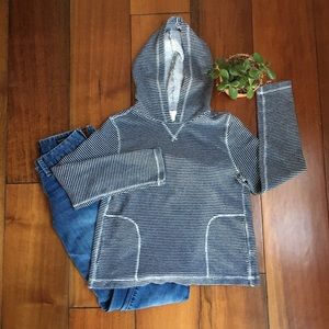 J Crew Striped Hooded Sweatshirt
